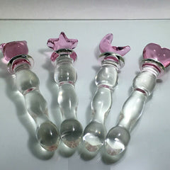 Glass beads anal plug sex toy