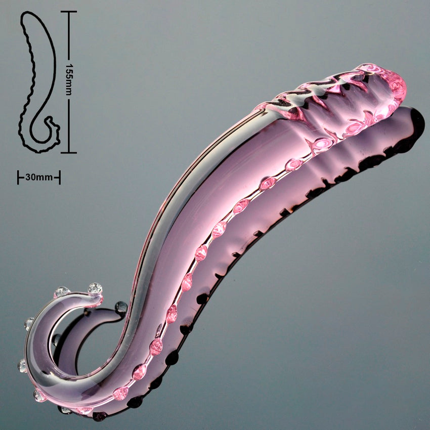 30mm Pink Pyrex glass Dildo Artificial Penis