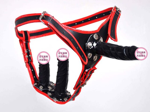 Women Huge Silicone Triple Strapons Dildo