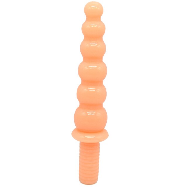 FAAK 6 Beads Long Handle Anal Dildo