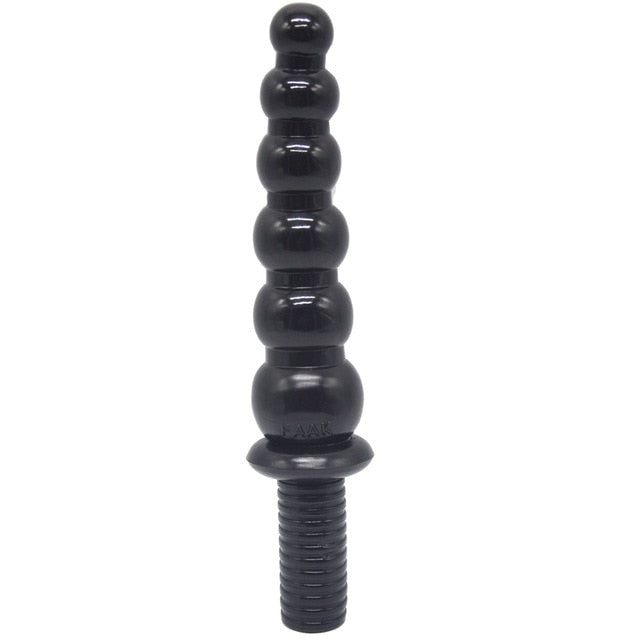 FAAK 6 Beads Long Handle Anal Dildo
