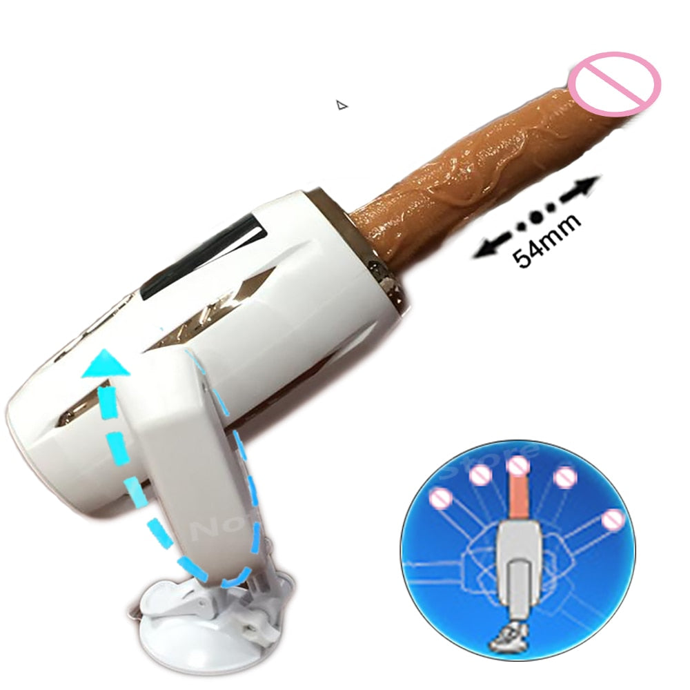 Silicone Telescopic Big Dildo Vibrator Sex Machine