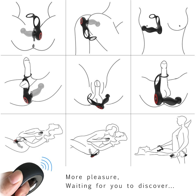 Erotic Adult Anal Strapon Remote Control Dildo
